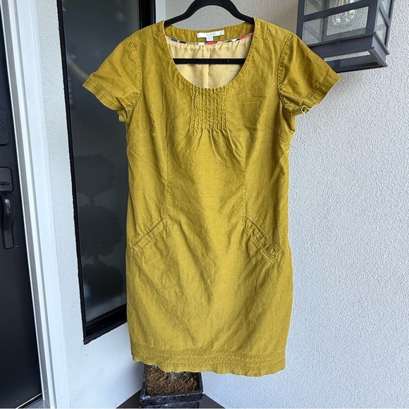 Boden Montmartre Chartreuse Corduroy Dress size 10 R - Picture 6 of 7